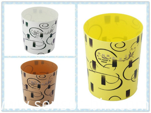 Coffee Color Fashion Round Living Room Paper Basket (FF-5224-3)